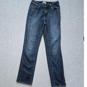 LL Bean Classic Fit Straight Leg Dark Wash Denim Jeans Women 2 Cabincore